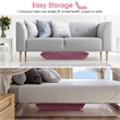 Adjustable 14 Position Floor Chair Folding Lazy Gaming Sofa Chair Cushioned Pink