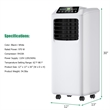5500 BTU Portable Air Conditioner 9000 BTU ASHRAE White