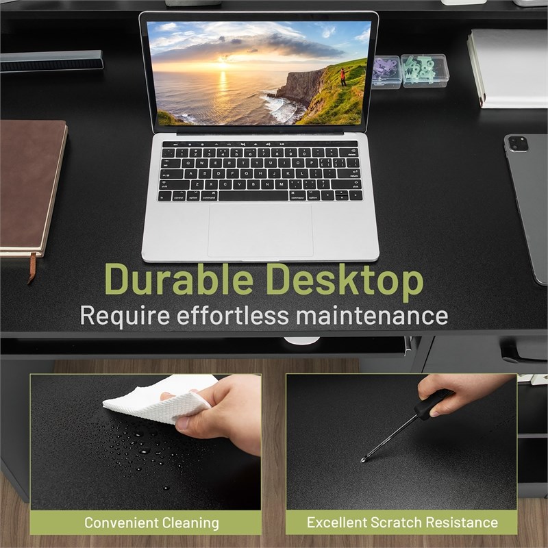 22 inch Wide Computer Desk Writing Study Laptop Table Black
