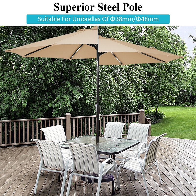 17.5 inch Umbrella Base Stand Market Patio Standing Outdoor Bronze