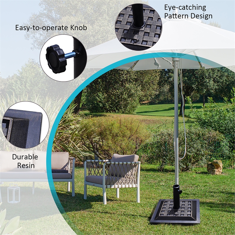 17.5 inch Umbrella Base Stand Market Patio Standing Outdoor Bronze