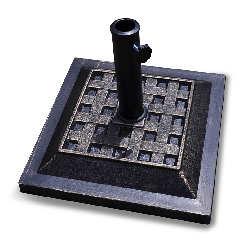 17.5 inch Umbrella Base Stand Market Patio Standing Outdoor Bronze