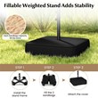 13FT Double sided Patio Umbrella w/Crank Handle Umbrella Base Gray