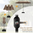 13FT Double sided Patio Umbrella w/Crank Handle Umbrella Base Tan