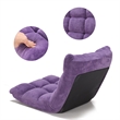 Adjustable 14 Position Floor Chair Folding Lazy Gaming Sofa Cushioned Purple
