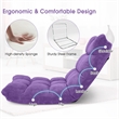 Adjustable 14 Position Floor Chair Folding Lazy Gaming Sofa Cushioned Purple