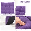 Adjustable 14 Position Floor Chair Folding Lazy Gaming Sofa Cushioned Purple