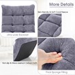 Adjustable 14 Position Floor Chair Folding Lazy Gaming Sofa Cushioned Gray