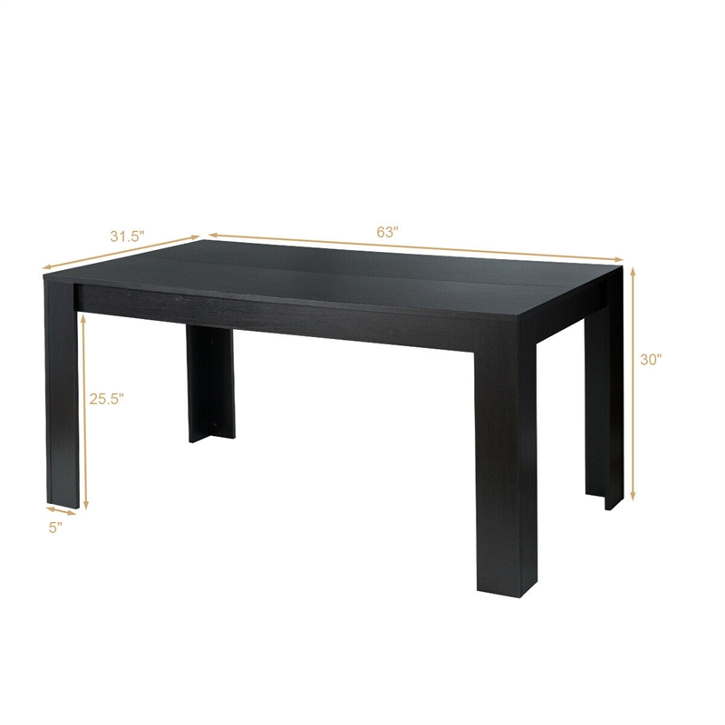 63 inch Dining Table Rectangular Modern Kitchen For 6 People Home