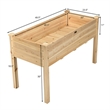 Wooden Raised Vegetable Garden Bed Elevated Grow Planter Natural