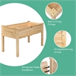 Wooden Raised Vegetable Garden Bed Elevated Grow Planter Natural