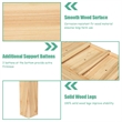 Wooden Raised Vegetable Garden Bed Elevated Grow Planter Natural