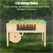 Wooden Raised Vegetable Garden Bed Elevated Grow Planter Natural
