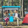 Portable Folding Camping Canopy Chairs w/ Cup Holder Blue