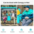 Portable Folding Camping Canopy Chairs w/ Cup Holder Turquoise