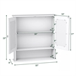 Bathroom Double Mirror Door Storage Medicine Cabinet White