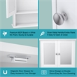 Bathroom Double Mirror Door Storage Medicine Cabinet White