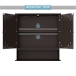 Bathroom Double Mirror Door Storage Medicine Cabinet Brown