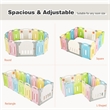 Foldable Baby Playpen 14 Panels Kids Activity Play colorful