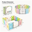 Foldable Baby Playpen 14 Panels Kids Activity Play colorful