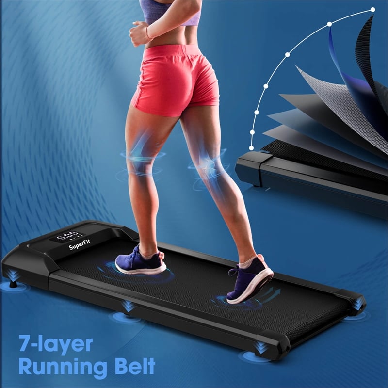 Walking Pad w/265 lbs Capacity Remote Control Treadmill Black