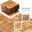 27PCS Patio Interlocking Tiles Acacia Slat Wood Garden Natural