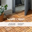 27PCS Patio Interlocking Tiles Acacia Slat Wood Garden Natural