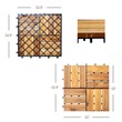 27PCS Patio Interlocking Tiles Acacia Slat Wood Garden Natural