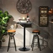24 inch Round Pub Table Bistro Bar Table W/Metal Base Black