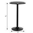 24 inch Round Pub Table Bistro Bar Table W/Metal Base Black