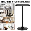 4 PCS 24 inch Round Pub Table Bistro Bar Table W/Metal Base Black