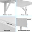 Wall Mounted Drop Leaf Table Floating Folding Desk Space Saver White