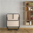 Folding Bed Rollaway Extra Guest W/Memory Foam Mattress Beige
