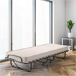 Folding Bed Rollaway Extra Guest W/Memory Foam Mattress Beige