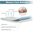 Folding Bed Rollaway Extra Guest W/Memory Foam Mattress Beige