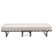 Folding Bed Rollaway Extra Guest W/Memory Foam Mattress Beige
