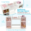 Vanity 2 in 1 Princess Makeup Desk and Chair Set Safe White