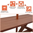 Outdoor Picnic Table Bench with Folding Umbrella  4 Seat