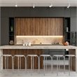 Set of 6 Stackable Metal Stool Set Backless Round Top Kitchen Gray