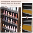 64 inch Jewelry Organizer Lockable Jewelry Cabinet Armoire Coffee