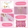 Portable Baby Crib Cradle  Bassinet Changing Pad Mosquito Net Pink