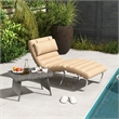 Patio Folding Wicker Side Coffee Table Poolside Garden Lawn Bistro Grey