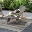 Patio Folding Wicker Side Coffee Table Poolside Garden Lawn Bistro Grey
