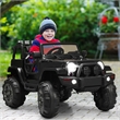 12V Kids Ride On Truck Car w/ Remote Control MP3 Music LED Lights Black