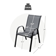 Set of 4 Patio Dining Chairs Stackable Armrest Space Saving Garden Grey