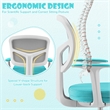 Kids Adjustable Height Children Study Chair w/Auto Brake Casters Green