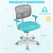 Kids Adjustable Height Children Study Chair w/Auto Brake Casters Green
