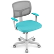 Kids Adjustable Height Children Study Chair w/Auto Brake Casters Green