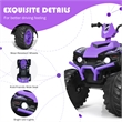 12V Kids 4 Wheeler ATV Quad Ride On Car w/ LED Lights Music USB Purple