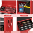2 in 1 Rolling Cabinet Storage Chest Box Garage Toolbox Organizer w/6 Drawers